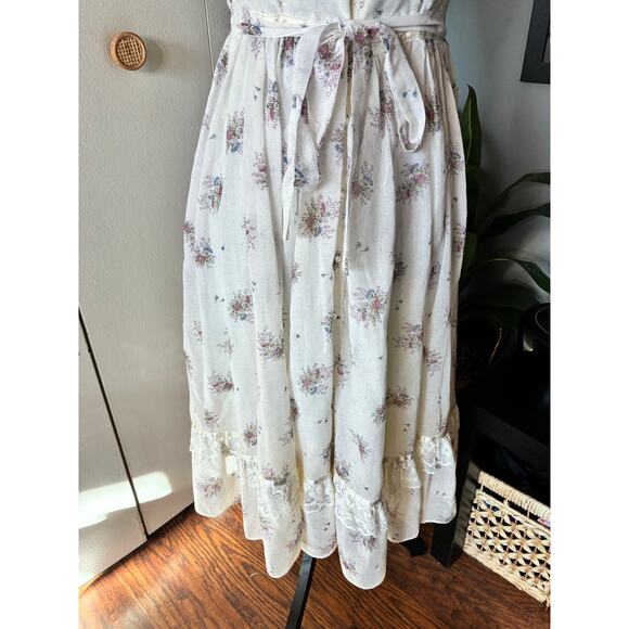 Vintage 70s Gunne Sax Jeunes Filles by Jessica Prairie Dress Size 14 Floral RARE - Picture 11 of 13
